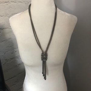 Modern Metal Knot Necklace